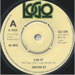 Driver 67 Car 67 USED VINYL 7INCH 45 RPM