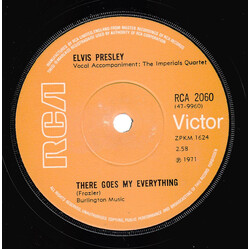 Elvis Presley There Goes My Everything / I Really Don't Want To Know USED VINYL 7INCH 45 RPM SINGLE
