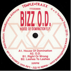 Bizz O.D. House Of Domination E.P. USED VINYL 12INCH 33 S RPM EP