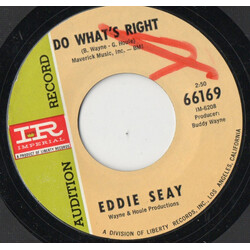 Eddie Seay Do What's Right USED VINYL 7INCH 45 RPM PROMO