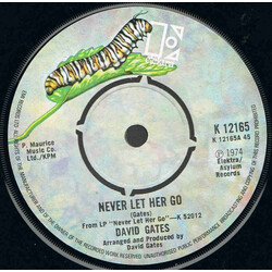 David Gates Never Let Her Go Vinyl 7" USED