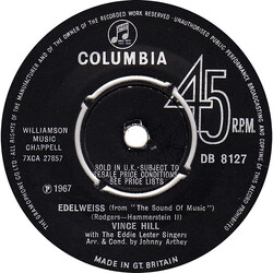 Vince Hill Edelweiss Vinyl 7" USED