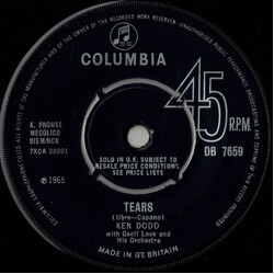 Ken Dodd / Geoff Love & His Orchestra Tears USED VINYL 7INCH 45 RPM SINGLE