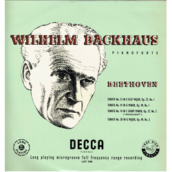 Wilhelm Backhaus / Ludwig van Beethoven Sonata No. 13 In E Flat Major Op. 27, No. 1 - Sonata No. 19 In G Minor Op. 49, No. 1 - Sonata No. 14 In C Shar