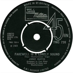 Jimmy Ruffin Farewell Is A Lonely Sound USED VINYL 7INCH SINGLE 45 RPM
