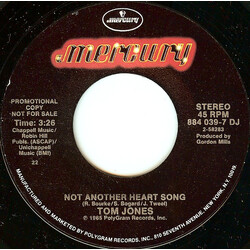 Tom Jones Not Another Heart Song USED VINYL 7INCH 45 RPM PROMO