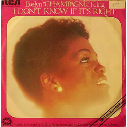 Evelyn King I Don't Know If It's Right USED VINYL 12INCH 45 RPM SINGLE LIMITED EDITION