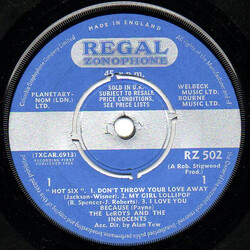 The Le Roys / The Innocents (9) Hot Six Vinyl 7" USED