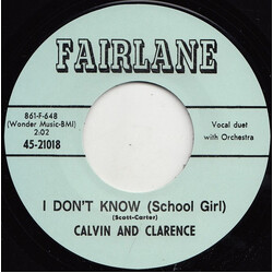 Calvin Scott / Clarence Carter I Wanna Dance (But Don't Know How) / I Don't Know (School Girl) USED VINYL 7INCH 45 RPM SINGLE UNOFFICIAL RELEASE