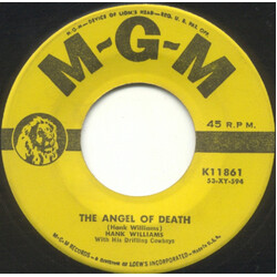 Hank Williams With His Drifting Cowboys The Angel Of Death / (I'm Gonna) Sing, Sing, Sing VINYL 7" USED