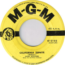 Hank Williams With His Drifting Cowboys / Hank Williams California Zephyr / Thy Burdens Are Greater Than Mine USED VINYL 7INCH 45 RPM SINGLE