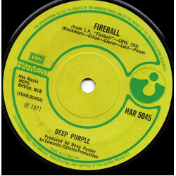 Deep Purple Fireball USED VINYL 7INCH 45 RPM SINGLE