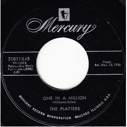 The Platters One In A Million / On My Word Of Honor USED VINYL 7INCH 45 RPM STYRENE