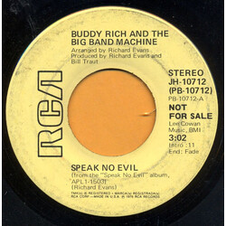 Buddy Rich And The Big Band Machine Speak No Evil USED VINYL 7INCH 45 RPM PROMO
