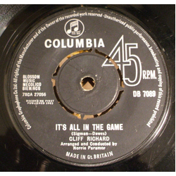 Cliff Richard It's All In The Game Vinyl 7" USED