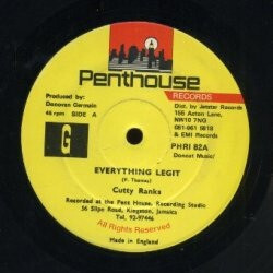 Cutty Ranks Everything Legit Vinyl 12" USED