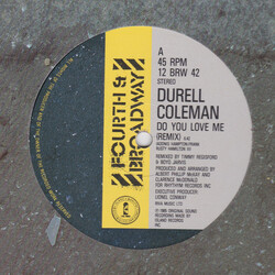Durell Coleman Do You Love Me (Remix) Vinyl 12" USED