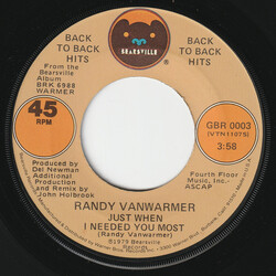 Randy Vanwarmer Just When I Needed You Most / Gotta Get Out Of Here USED VINYL 7INCH 45 RPM REISSUE STEREO