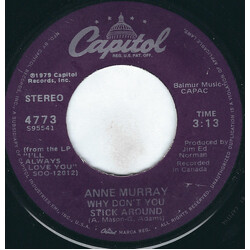 Anne Murray Why Don't You Stick Around USED VINYL 7INCH 45 RPM