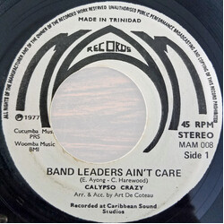 Crazy (4) Band Leaders Ain't Care / No African Name For Me USED VINYL 7INCH 45 RPM SINGLE