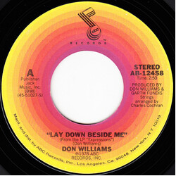 Don Williams (2) Lay Down Beside Me / I Would Like To See You Again USED VINYL 7INCH 45 RPM SINGLE