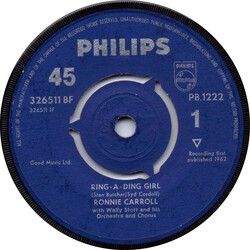 Ronnie Carroll Ring-A-Ding Girl USED VINYL 7INCH 45 RPM MONO