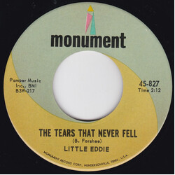 Little Eddie (3) The Tears That Never Fell / Cozy Inn USED VINYL 7INCH 45 RPM SINGLE