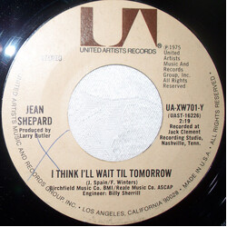 Jean Shepard I Think I'll Wait Until Tomorrow USED VINYL 7INCH 45 RPM
