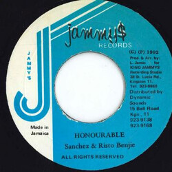 Sanchez / Risto Benji Honourable USED VINYL 7INCH 45 RPM SINGLE