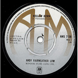 Andy Fairweather-Low Mellow Down USED VINYL 7INCH 45 RPM