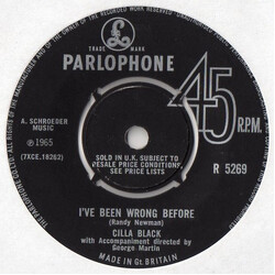 Cilla Black I've Been Wrong Before USED VINYL 7INCH 45 RPM