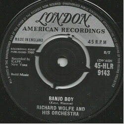 Richard Wolfe And His Orchestra Banjo Boy USED VINYL 7INCH 45 RPM SINGLE