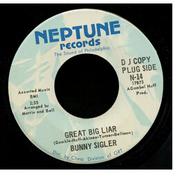 Bunny Sigler Great Big Liar / Where Do The Lonely Go USED VINYL 7INCH 45 RPM PROMO