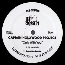 Captain Hollywood Project Only With You USED VINYL 12INCH 33 S RPM PROMO