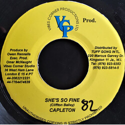Capleton She's So Fine USED VINYL 7INCH 45 RPM