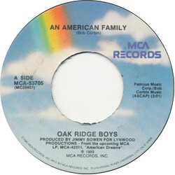 The Oak Ridge Boys An American Family USED VINYL 7INCH 45 RPM SINGLE