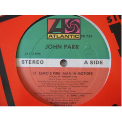 John Parr St. Elmo's Fire (Man In Motion) USED VINYL 12INCH 33 S RPM PROMO