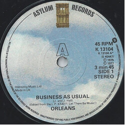 Orleans Business As Usual USED VINYL 7INCH 45 RPM