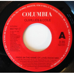 Clivillés & Cole Pride (In The Name Of Love) USED VINYL 7INCH 45 RPM SINGLE