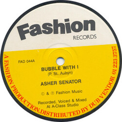 Asher Senator Bubble With I / I'm The Man USED VINYL 12INCH 45 RPM