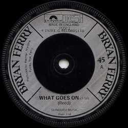 Bryan Ferry What Goes On USED VINYL 45 RPM SINGLE 7INCH