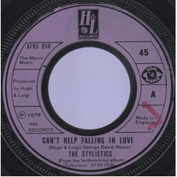 The Stylistics Can't Help Falling In Love USED VINYL 7INCH 45 RPM SINGLE