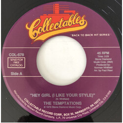 The Temptations Hey Girl (I Like Your Style) USED VINYL 7INCH SINGLE 45 RPM