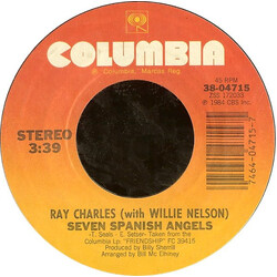 Ray Charles Seven Spanish Angels / Who Cares USED VINYL 7INCH 45 RPM SINGLE STYRENE