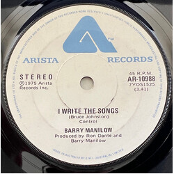 Barry Manilow I Write The Songs USED VINYL 7INCH 45 RPM SINGLE STEREO