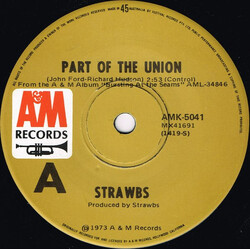 Strawbs Part Of The Union / Tomorrow USED VINYL 7INCH SINGLE