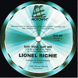 Lionel Richie Say You, Say Me USED VINYL 7INCH 45 RPM SINGLE