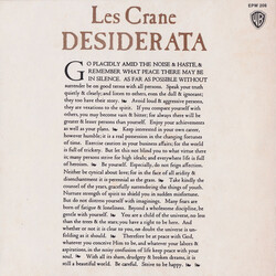 Les Crane Desiderata USED VINYL 7INCH 45 RPM EP