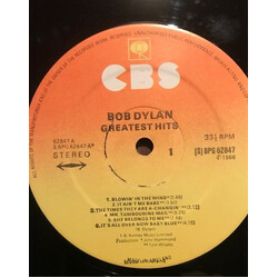 Bob Dylan Greatest Hits Vinyl LP USED