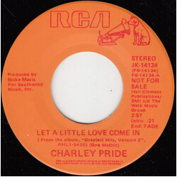 Charley Pride Let A Little Love Come In USED VINYL 7INCH 45 RPM SINGLE PROMO STEREO